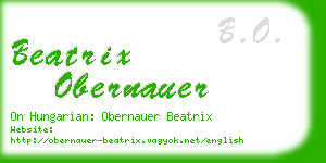 beatrix obernauer business card